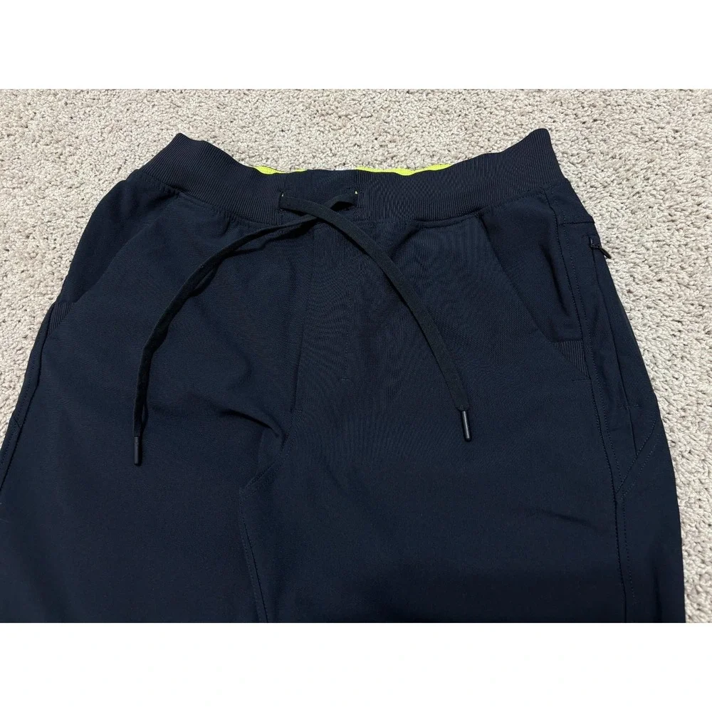 Birddogs Joggers Drawstring Performance Stretch Zip Pocket Navy Blue Mens Medium - Picture 2 of 14